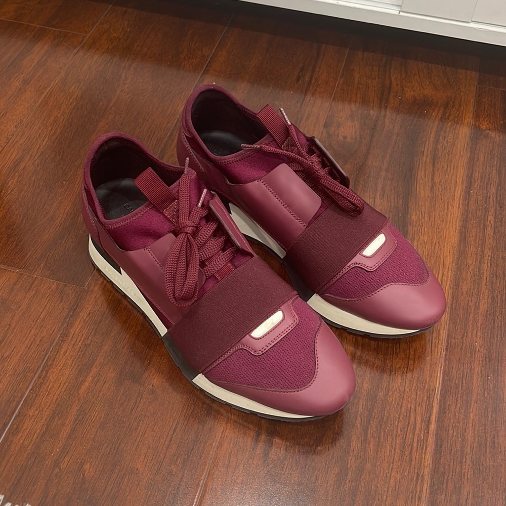 Balenciaga Burgundy Sneakers